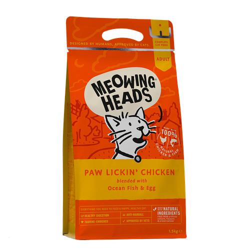 Meowing heads paw lickin - meowing,