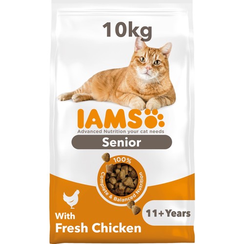 Iams senior dry cat food - dry,